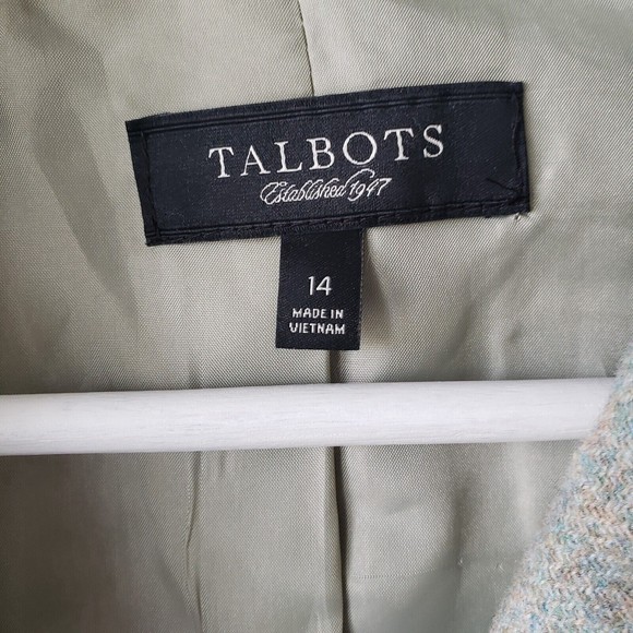 talbot three button 100% wool blazer jacket size 14 - Picture 6 of 7